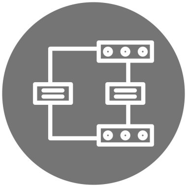şebeke. Web simgesi basit illüstrasyon