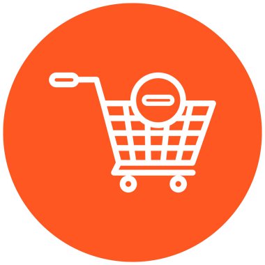 Alışveriş arabası. Basit resimleme