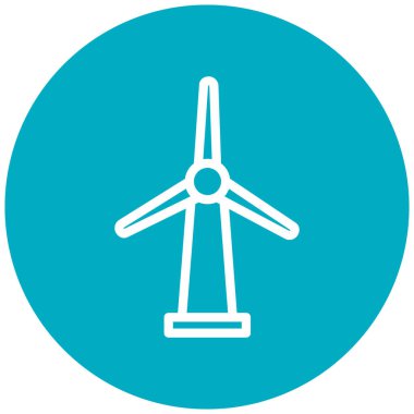 Rüzgar türbini simgesinin vektör çizimi