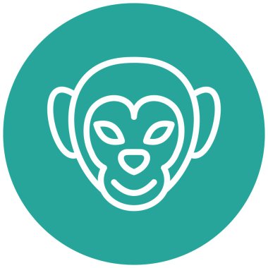 maymun modern simge vektör illüstrasyonu