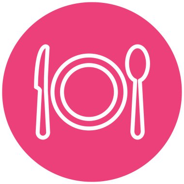 yiyecek ve içecek ikonu, vektör illüstrasyonu  