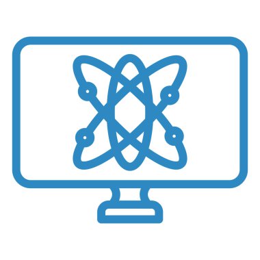 Atomla izleyin. Web simgesi basit illüstrasyon