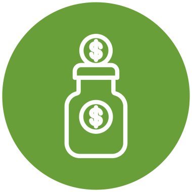 Para için. Web simgesi basit illüstrasyon