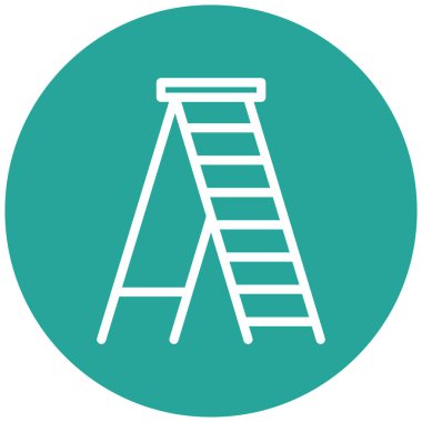 Merdiven. Web simgesi basit illüstrasyon