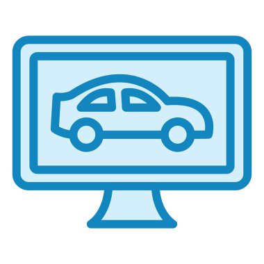 Çevrimiçi Taksi. Web simgesi basit illüstrasyon 