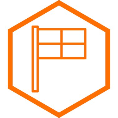 bayrak simgesi, vektör illüstrasyonu