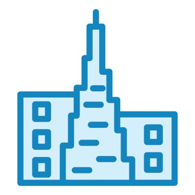 Bina. Web simgesi basit illüstrasyon