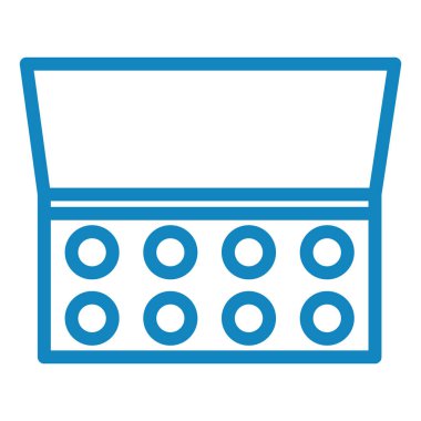 Makyaj. Web simgesi basit illüstrasyon