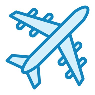 uçak ikonu vektör illüstrasyonu