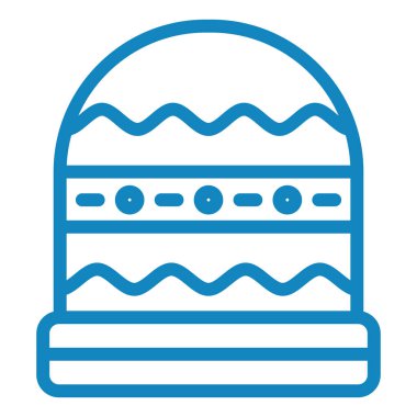 Kek. Web simgesi basit illüstrasyon