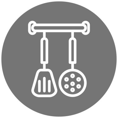 Mutfak gereçleri simgesi. vektör illüstrasyonu