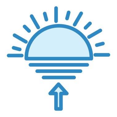 Gün doğumu. Web simgesi basit illüstrasyon