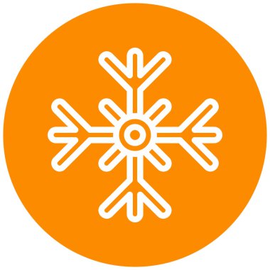 Kar tanesi. Web simgesi basit illüstrasyon