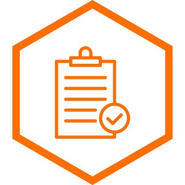 Kontrol listesi simgesi, vektör illüstrasyonu