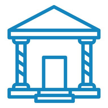 Banka binası. Basit resimleme