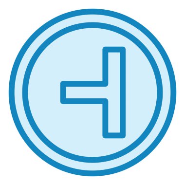 Yan Yol Sol Modern ikon vektör çizimi  