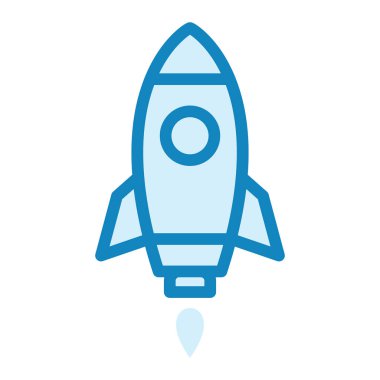 roket ikonu vektör illüstrasyonu