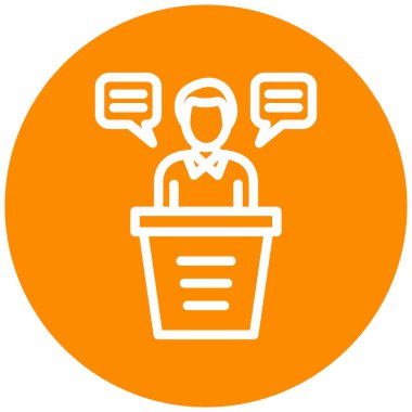 Konuş. Web simgesi basit illüstrasyon