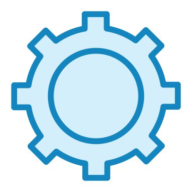 İş dişlisi. Web simgesi basit illüstrasyon