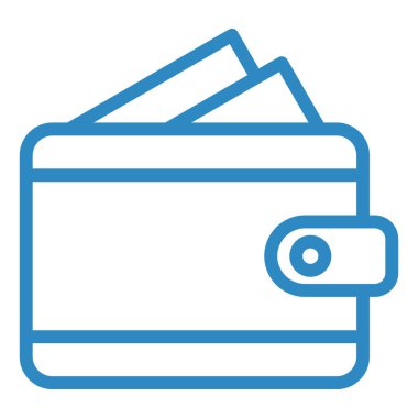 Cüzdan. Web simgesi basit illüstrasyon