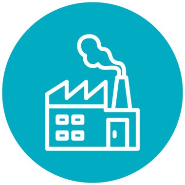 Fabrika. Web simgesi basit illüstrasyon