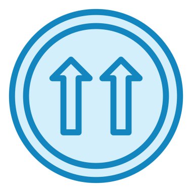 Tek Yönlü Modern ikon vektör çizimi  