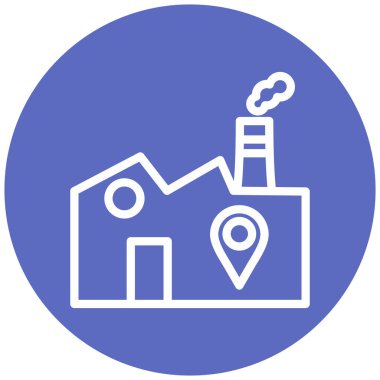 Bir konum simgesinin vektör illüstrasyonu