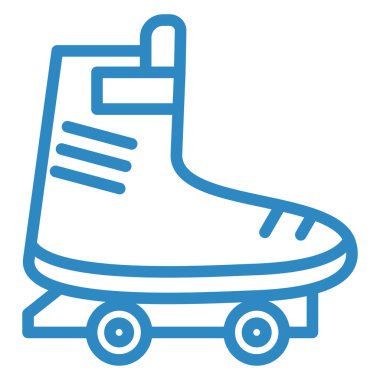 Paten kayıyoruz. Basit illüstrasyon