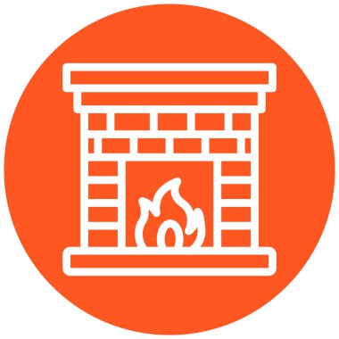 Yangın. Web simgesi basit illüstrasyon