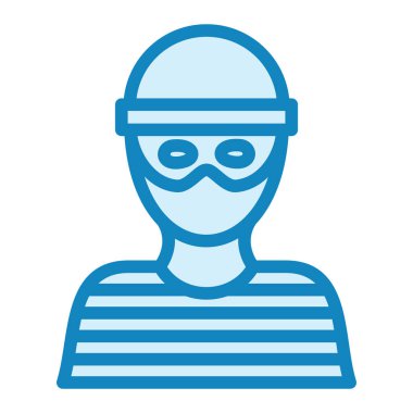 Soyguncu. Web simgesi basit illüstrasyon