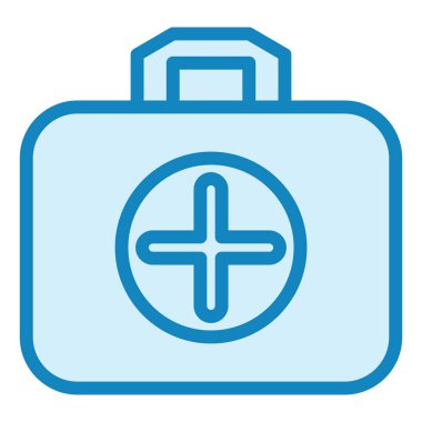 İlk yardım çantası. Web simgesi basit illüstrasyon 