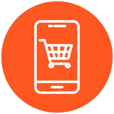 Cep telefonu simgesi, vektör illüstrasyonu