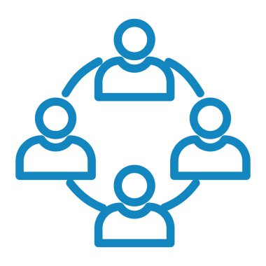 Takım çalışması simgesi vektör illüstrasyonu