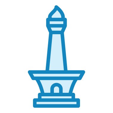 Monas modern simge vektör illüstrasyonu  