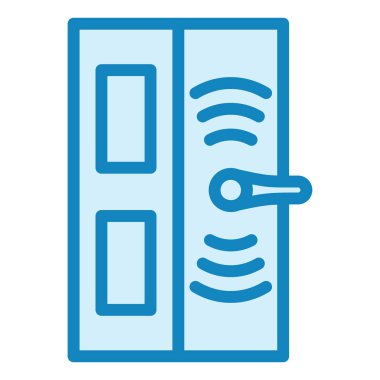 Akıllı Kapı. Web simgesi basit illüstrasyon 