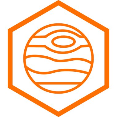 turuncu gezegen vektör simgesi