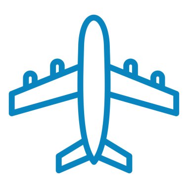 uçak ikonu vektör illüstrasyonu