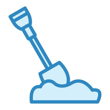 kürek simgesi vektör illüstrasyonu