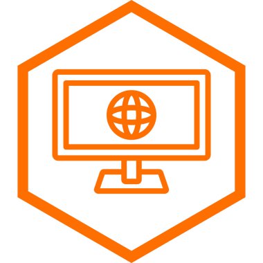 vektör lcd simgesi illüstrasyonu