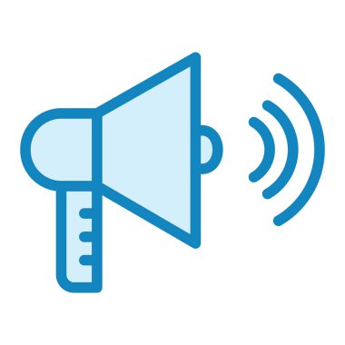 Megafon ikonu vektör illüstrasyonu