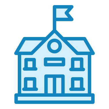 Okul çağdaş ikon vektör illüstrasyonu  