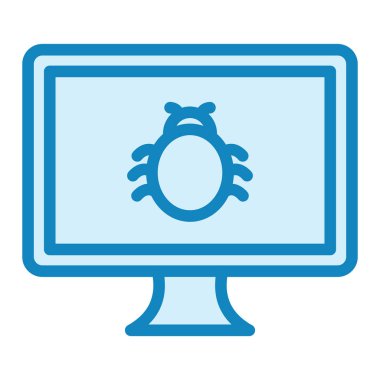 Virüs Web simgesi vektör illüstrasyonu