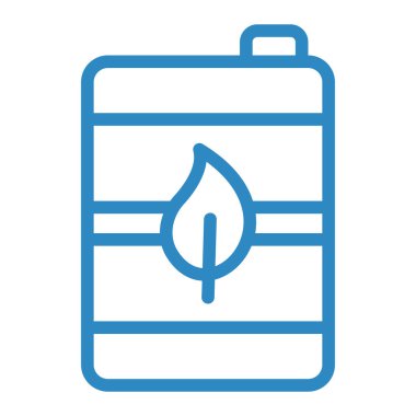 Bir gaz kabı simgesinin vektör illüstrasyonu