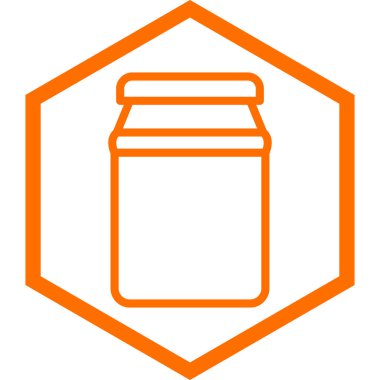 bal kavanozu simgesi, vektör illüstrasyonu