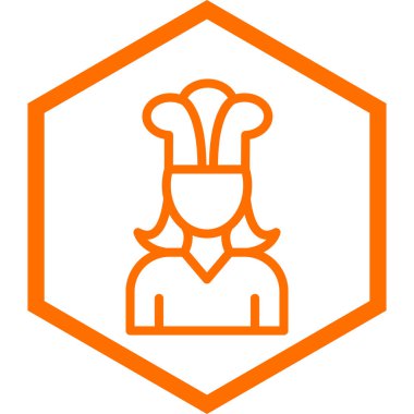 Ağ ve mobil uygulama tasarımınız için beyaz arkaplanda izole edilmiş şef simgesi vektörü, aşçı logosu konsepti