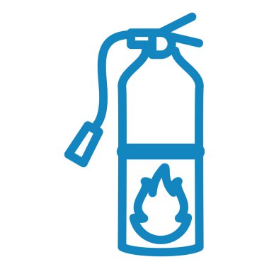 Yangın söndürme ikonu. Web için gaz hidrantı vektör simgelerinin özet çizimi