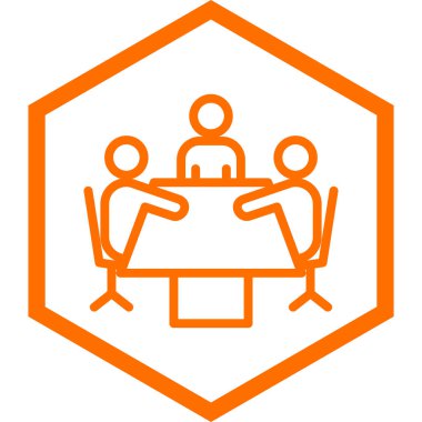 İş dünyası takım simgesinin vektör illüstrasyonu