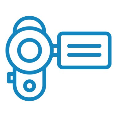 Kapalı devre kamera simgesi. Web için kamera vektör simgelerinin özet çizimi