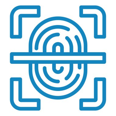 parmak izi vektör simgesi modern illüstrasyon