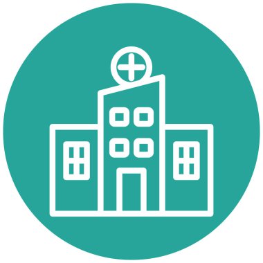 Hastane binası ikon vektör illüstrasyonu